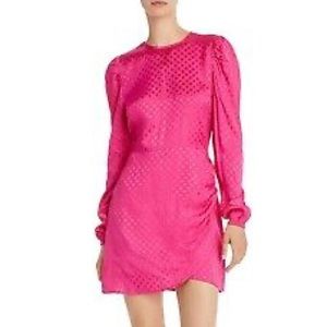 Bloomingdales Aqua Pink Polka Dot Dress